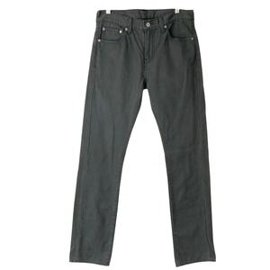 Levis 513 Charcoal Gray Ribbed Pants 30x32 Button Zip Fly Slim Straight Cotton